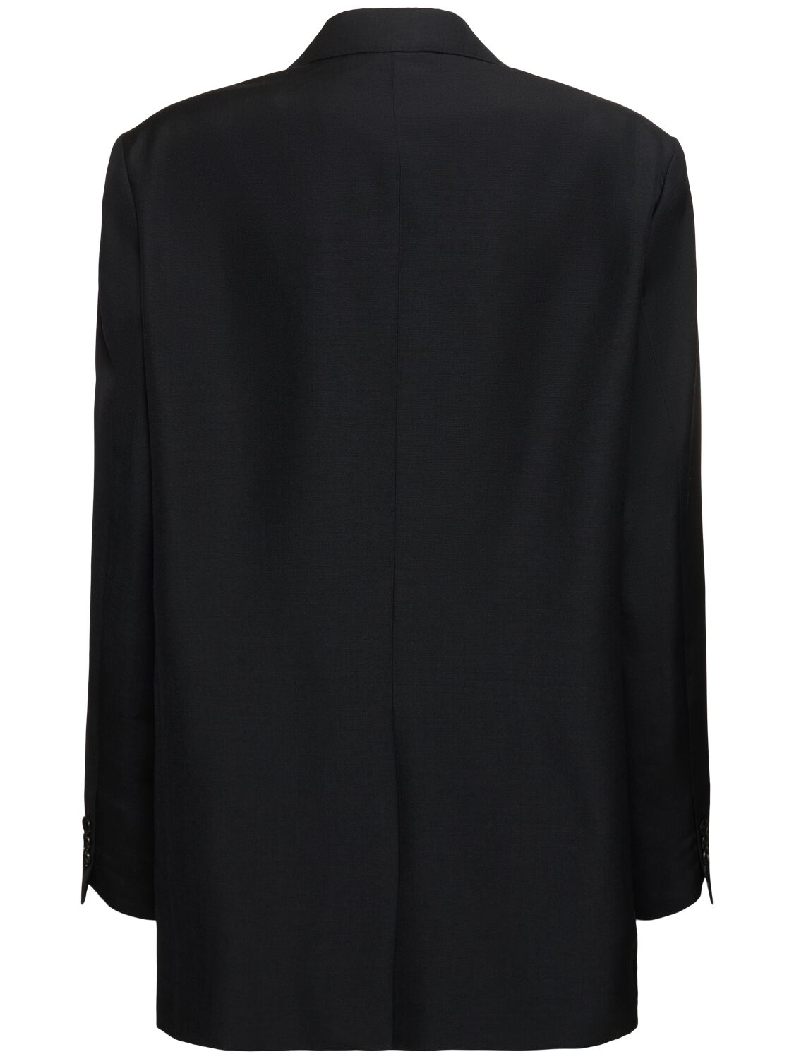 Shop Auralee Tropical Wool & Mohair Jacket In Black