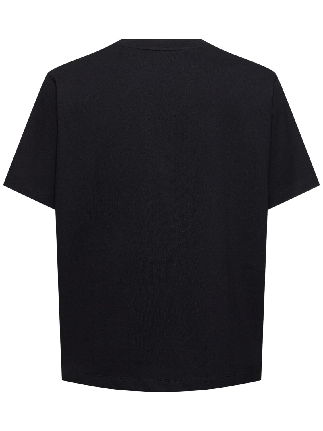 Shop Lardini Cotton Crewneck T-shirt In Black