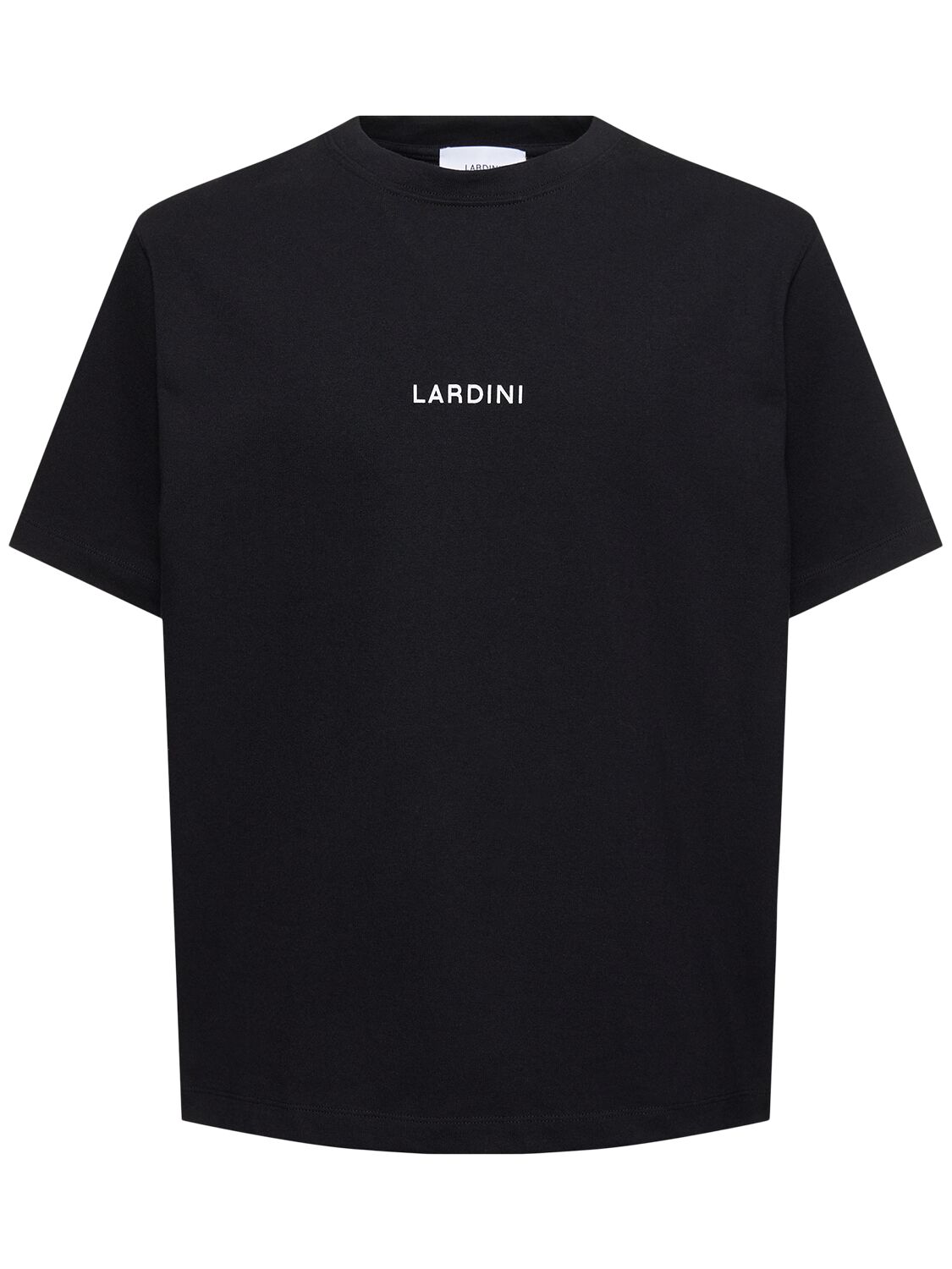 Lardini Cotton Crewneck T-shirt In Black