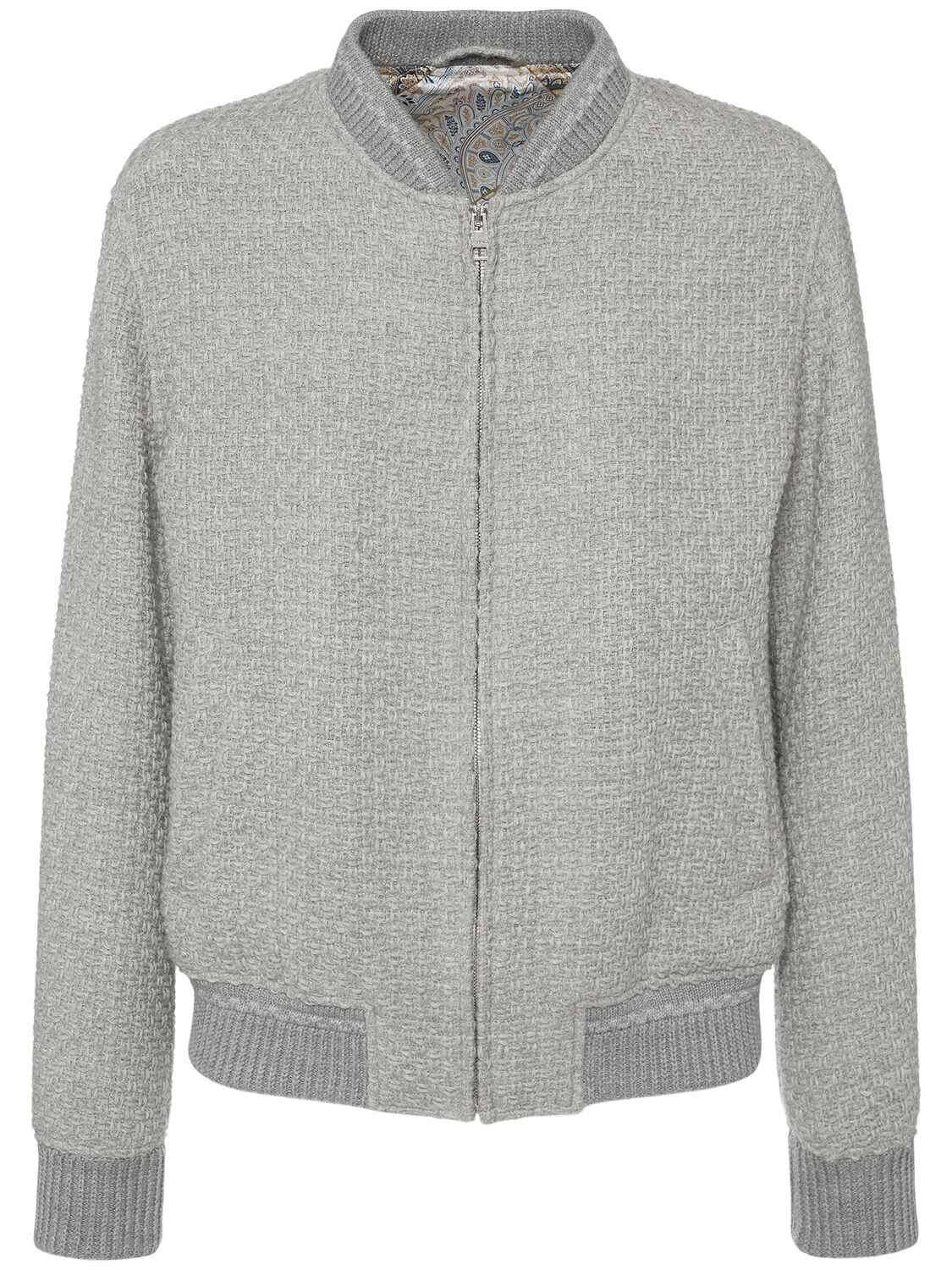 Etro Wool Casual Jacket In Grey