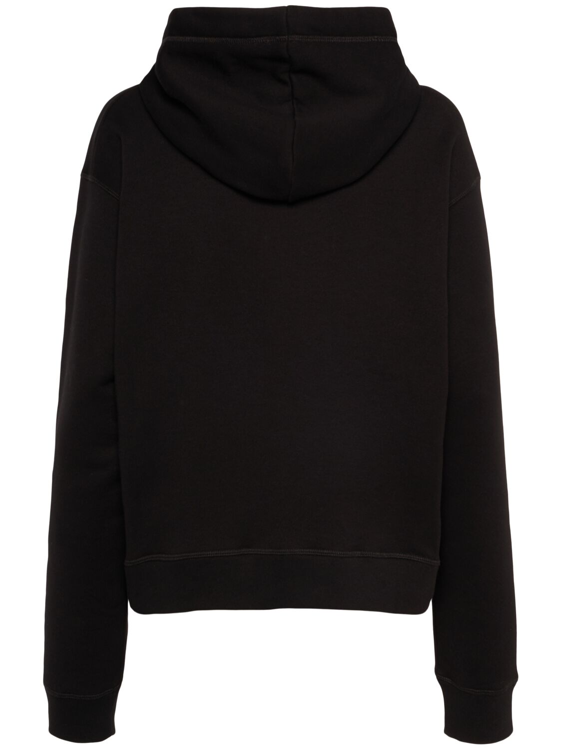 Shop Dsquared2 Brushed Cotton Hoodie In Black