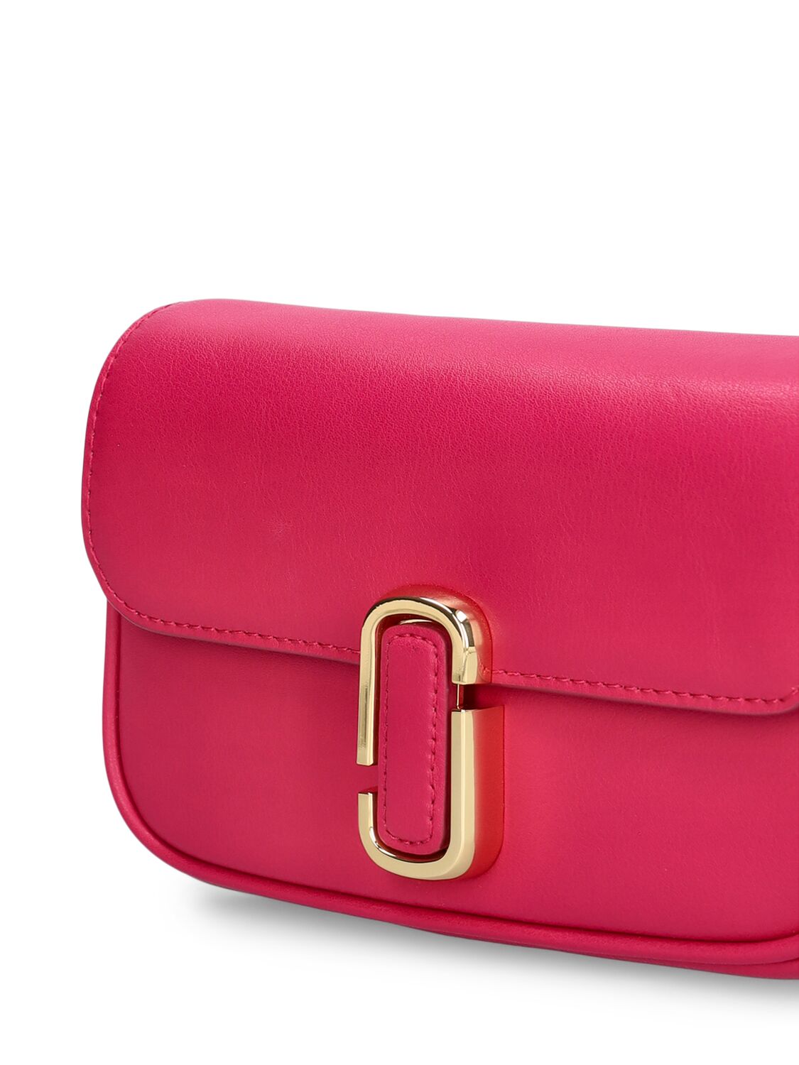 Shop Marc Jacobs The Mini Soft Leather Shoulder Bag In Lipstickpink