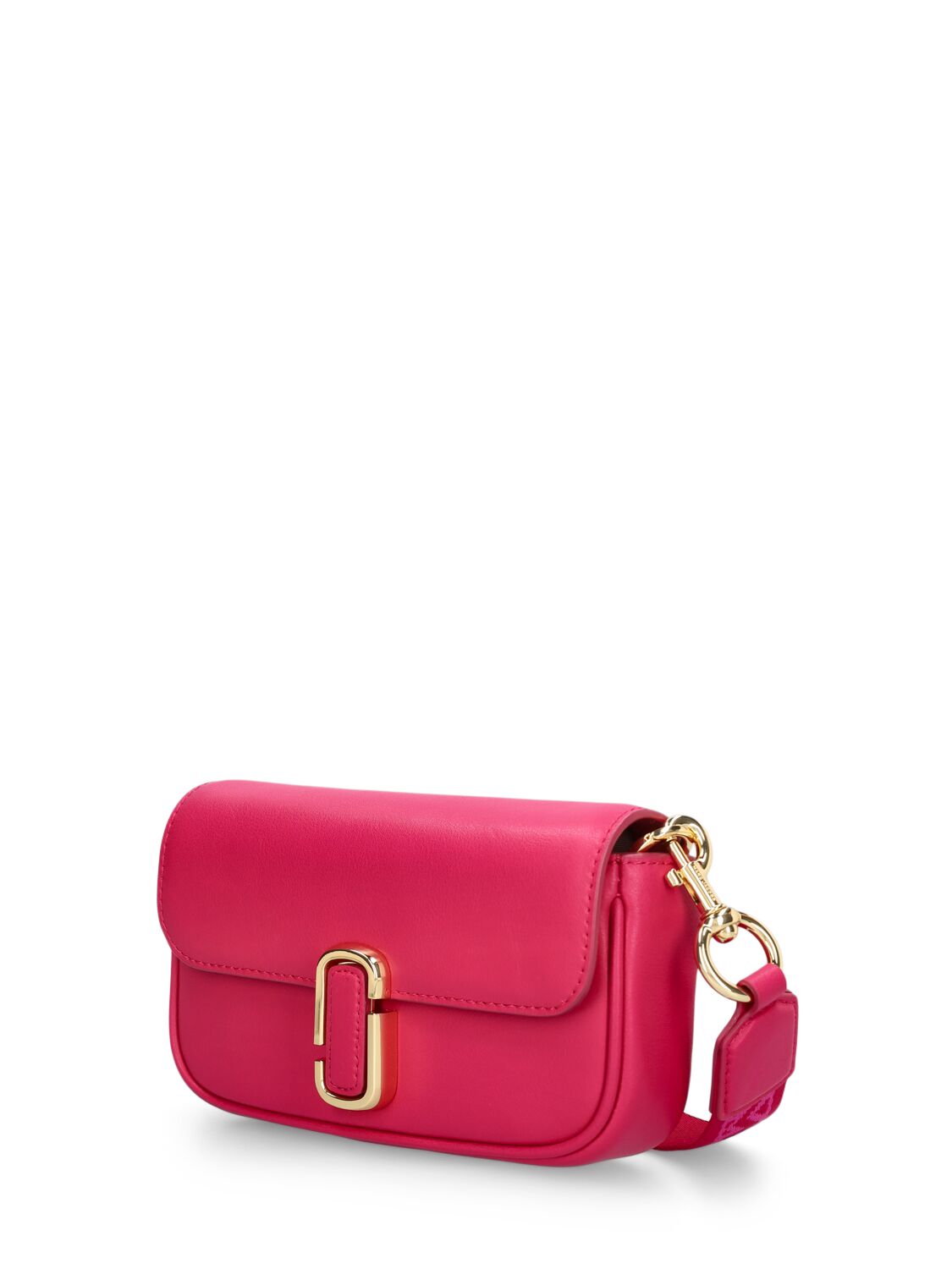Shop Marc Jacobs The Mini Soft Leather Shoulder Bag In Lipstickpink