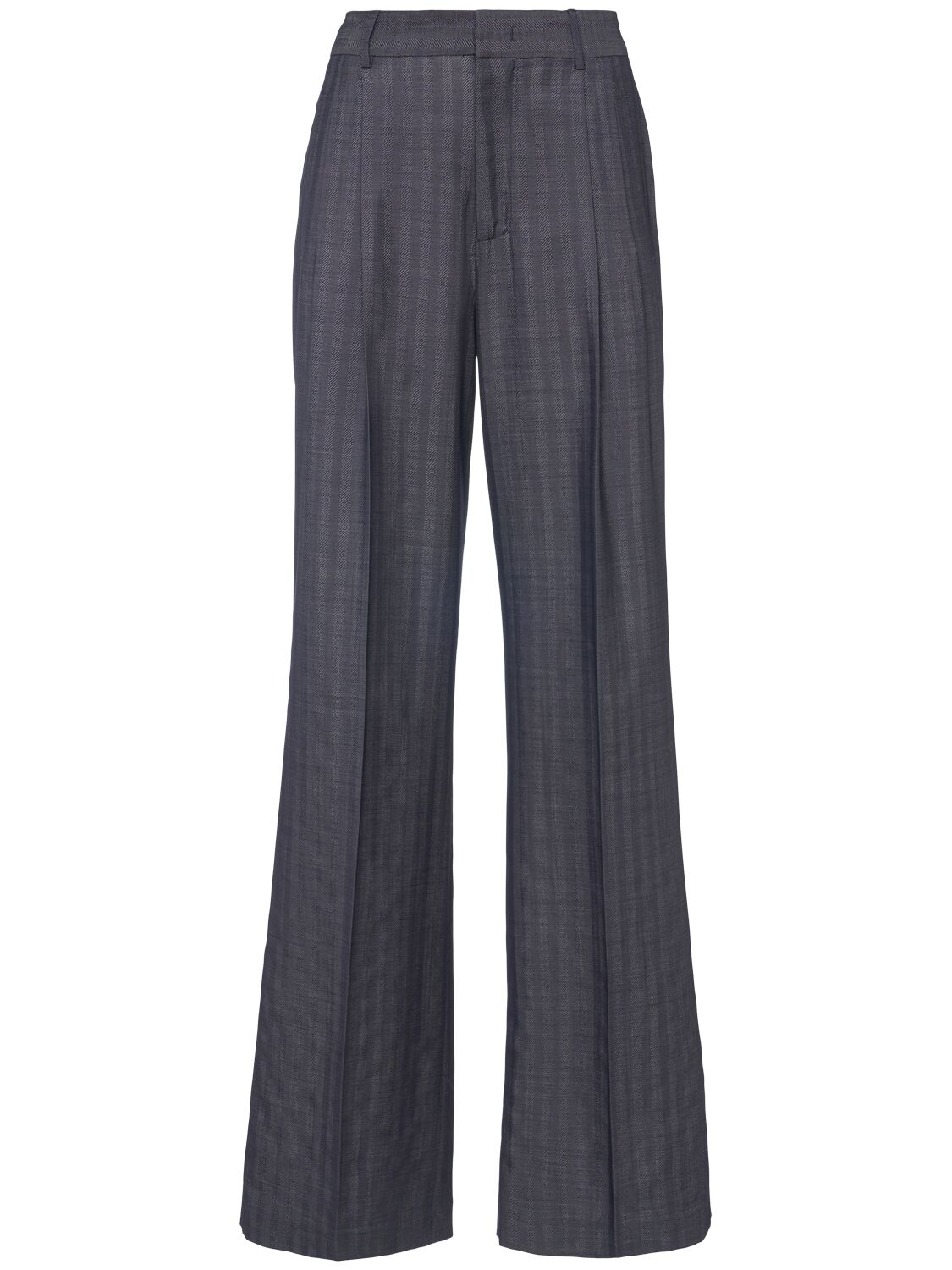 Etro Wool Suiting Wide Pants In 深灰色