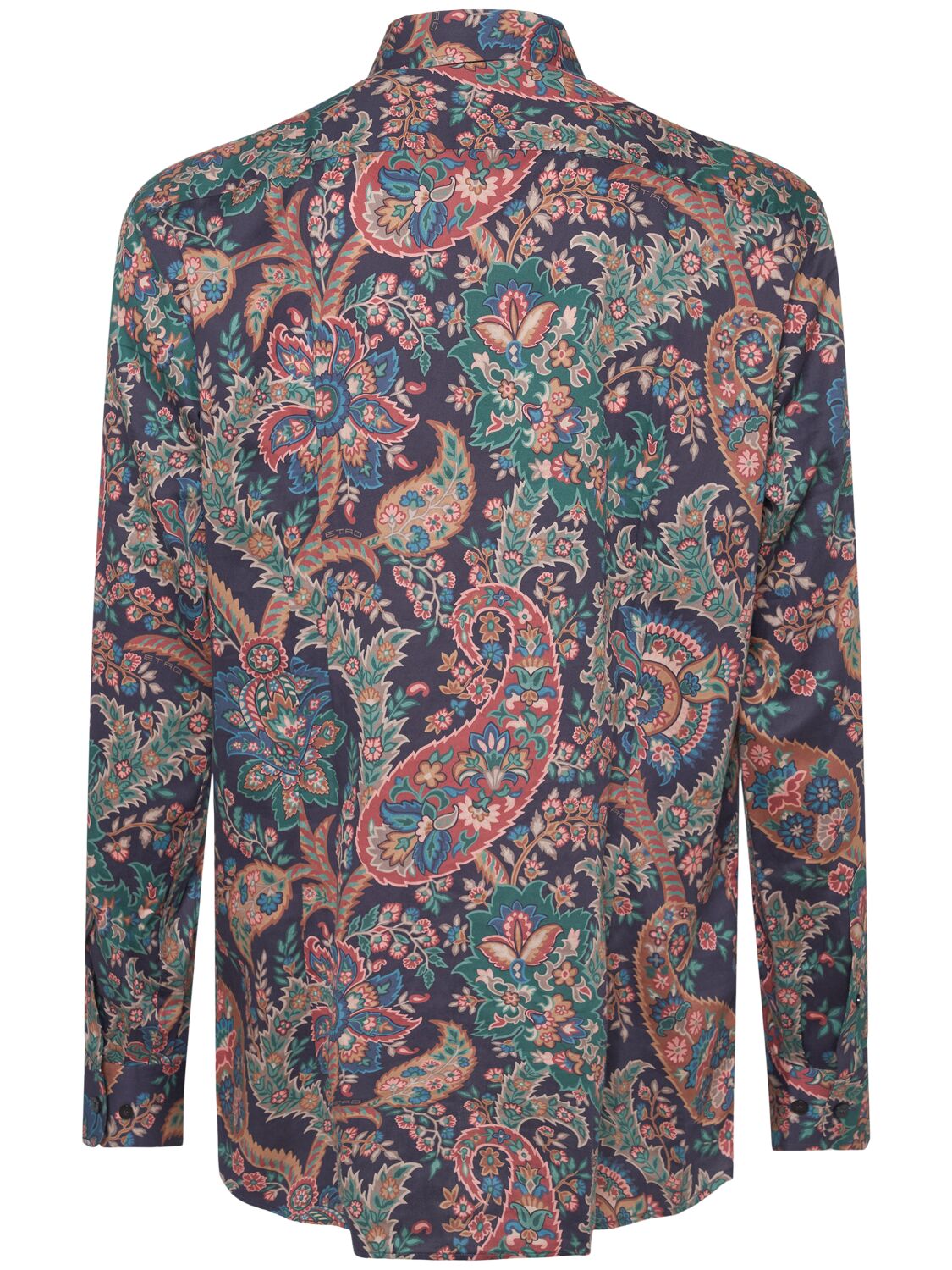 Shop Etro Printed Cotton Shirt In Black