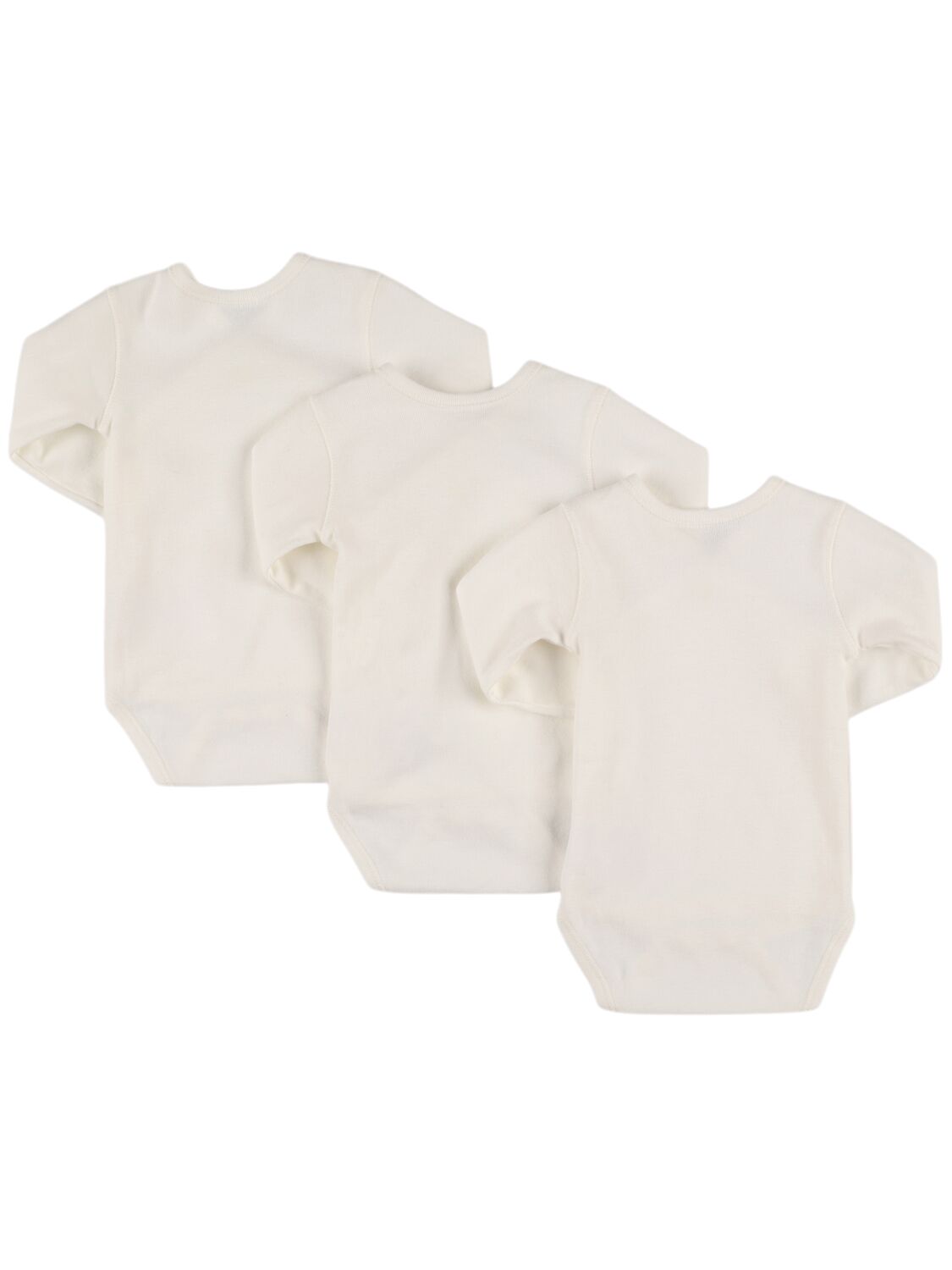 Shop Bonpoint Set Of 3 Cotton Bodysuits In White