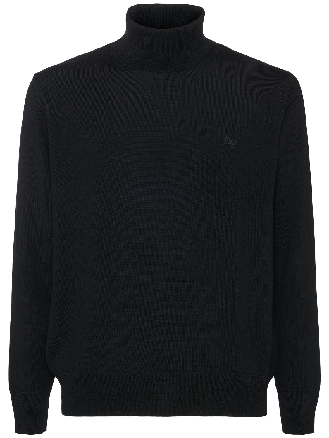 Shop Etro Wool Turtleneck Sweater In Black