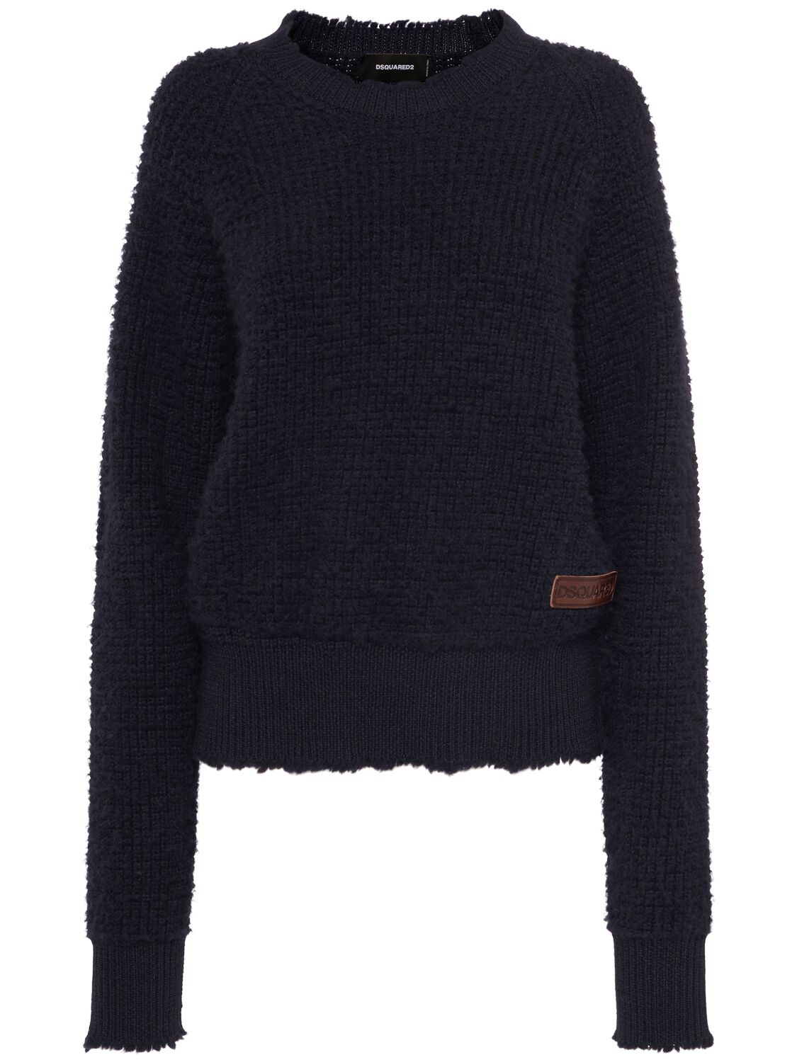 Dsquared2 Wool Crewneck Sweater In Blue