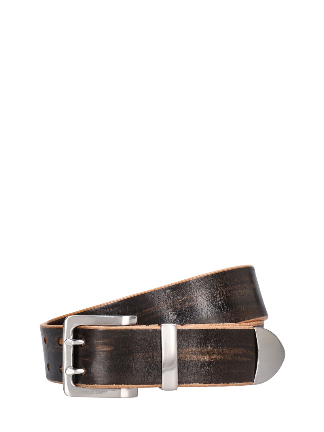 Our Legacy 4cm Leather Belt In Black