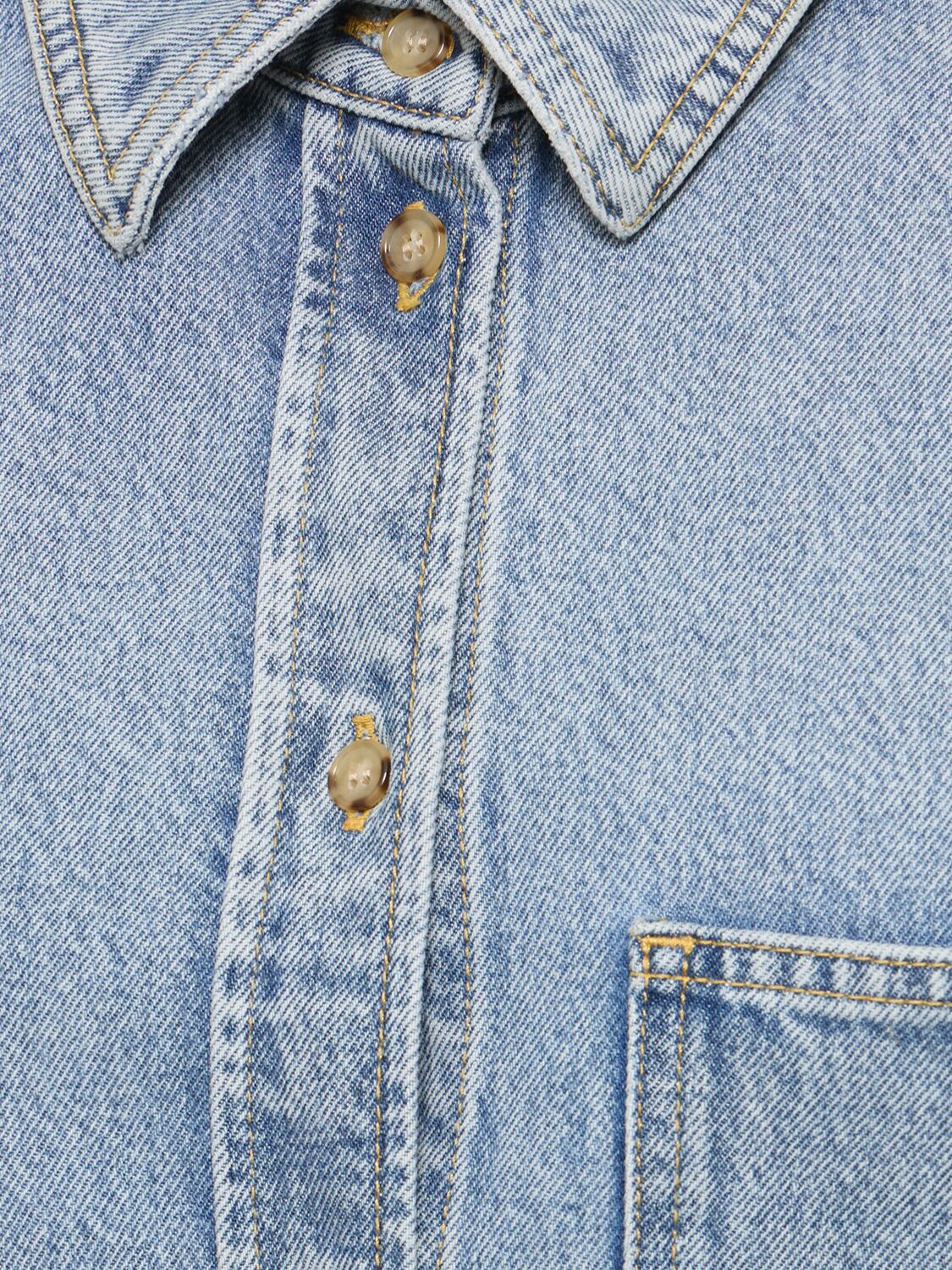 Shop Totême Organic Cotton Denim Shirt In Blue