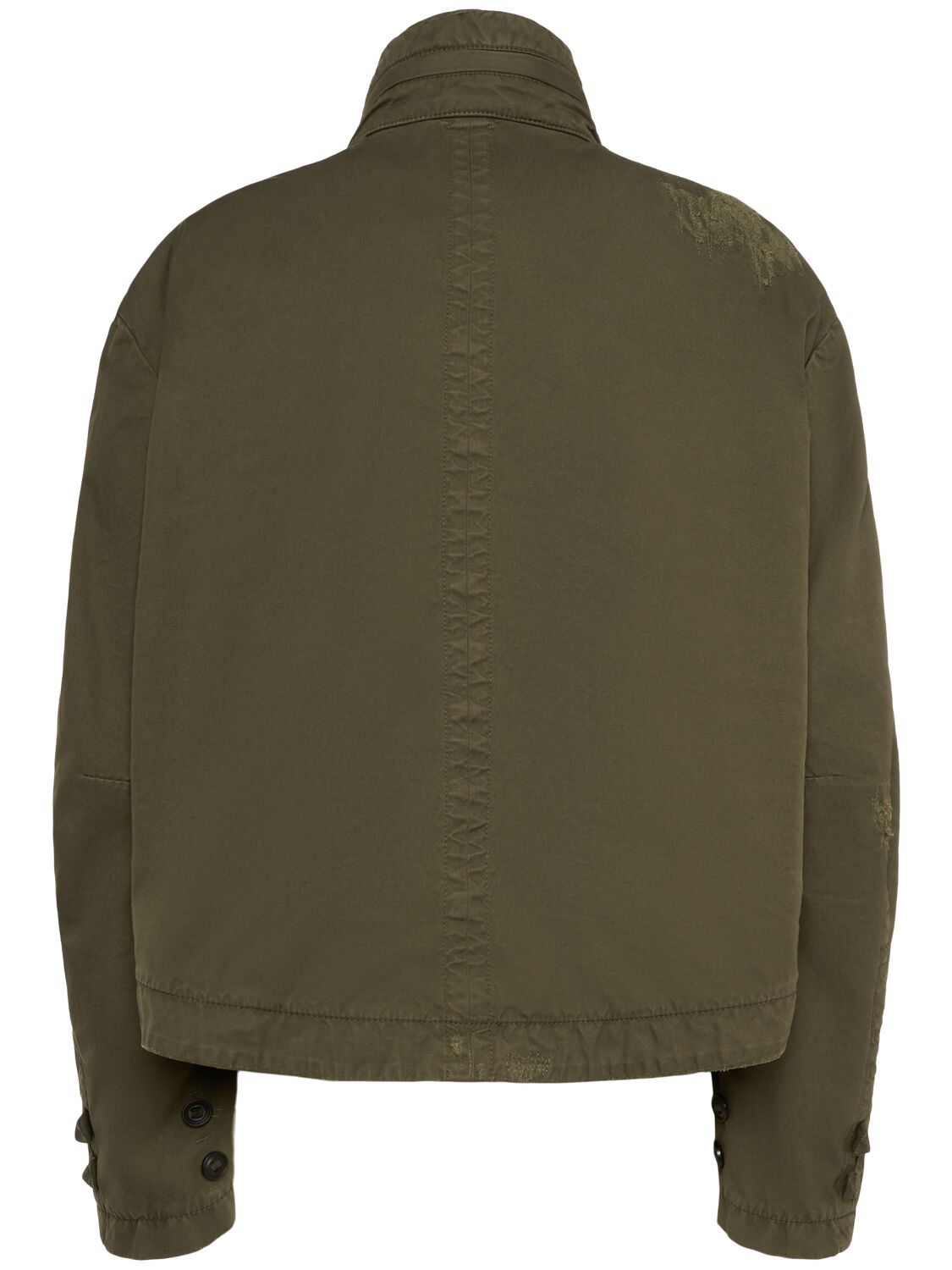 Shop Dsquared2 Military Twill Overdyed Bomber Jacket In Military Green