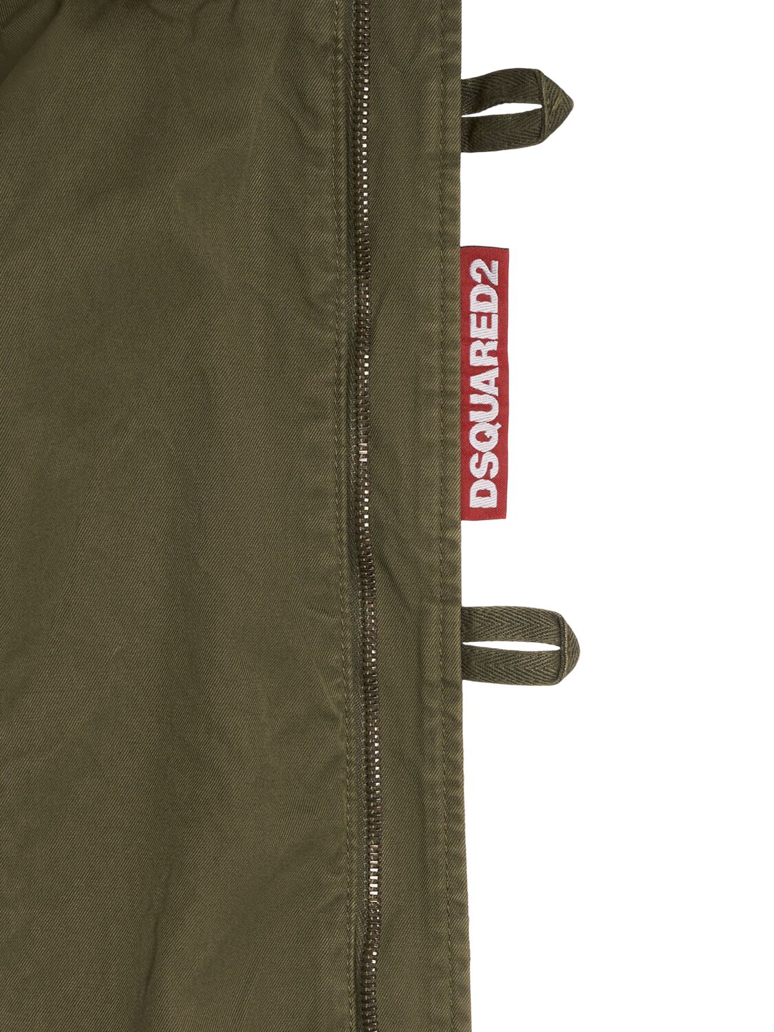 Shop Dsquared2 Military Twill Overdyed Bomber Jacket In Military Green