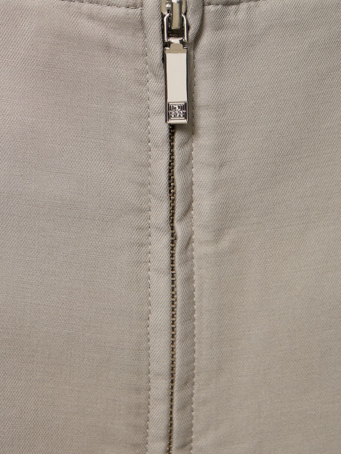 Shop Totême Zipped Organic Cotton Wide Pants In Grey