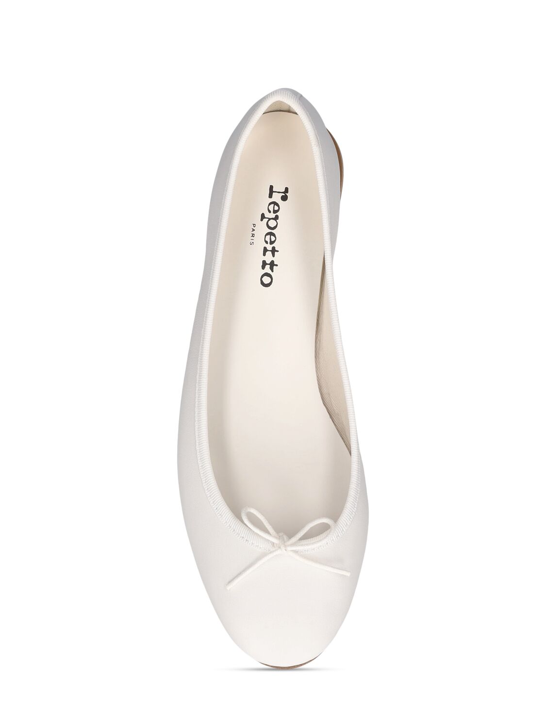 Shop Repetto 10mm Cendrillon Leather Ballerina Flats In White