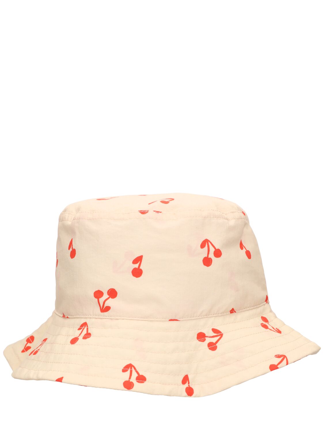 Liewood Kids' Cherry Print Recycled Nylon Bucket Hat In Neutral