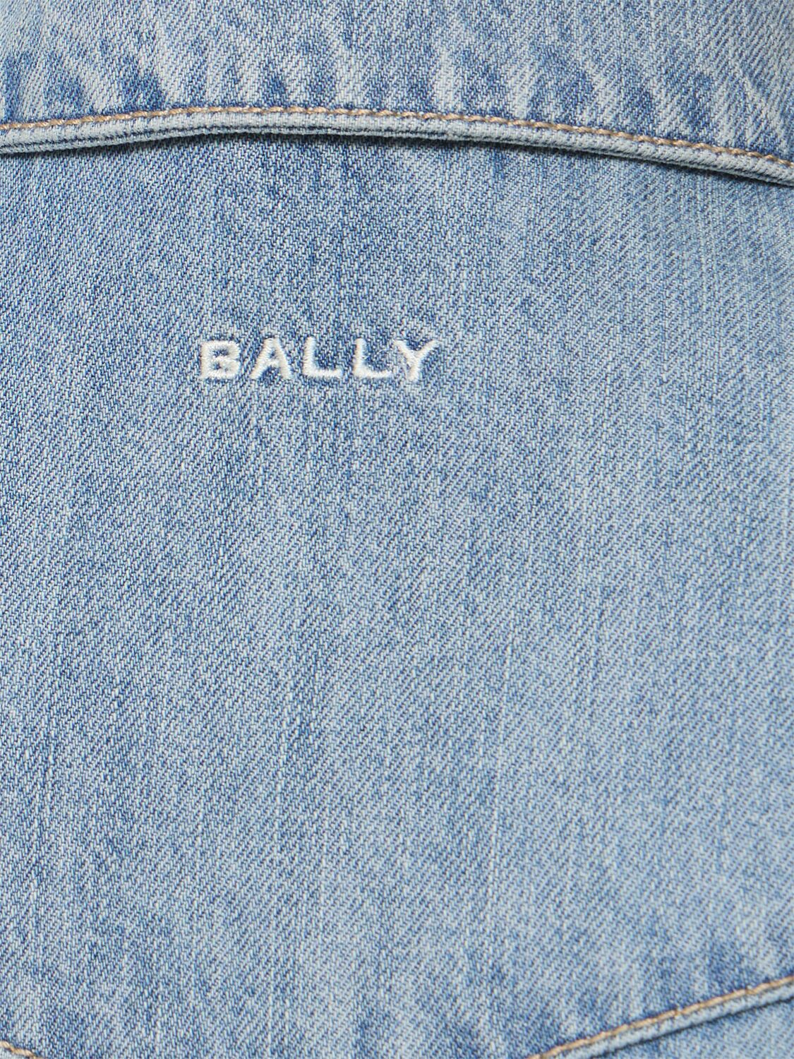 Shop Bally Buttoned Denim 90z Shirt In Blue