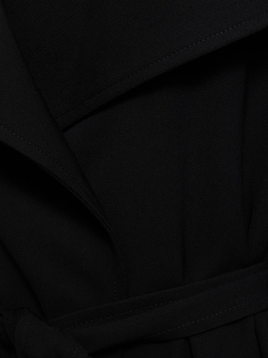 Shop Totême Signature Viscose Twill Coat In Black