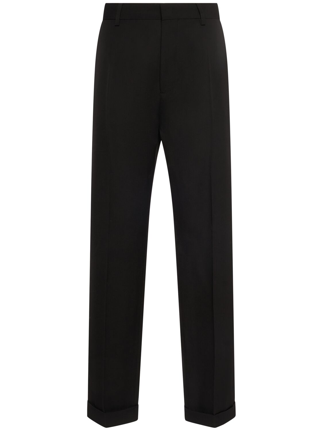 Shop Dsquared2 Tailored Wool Straight Pants In Black