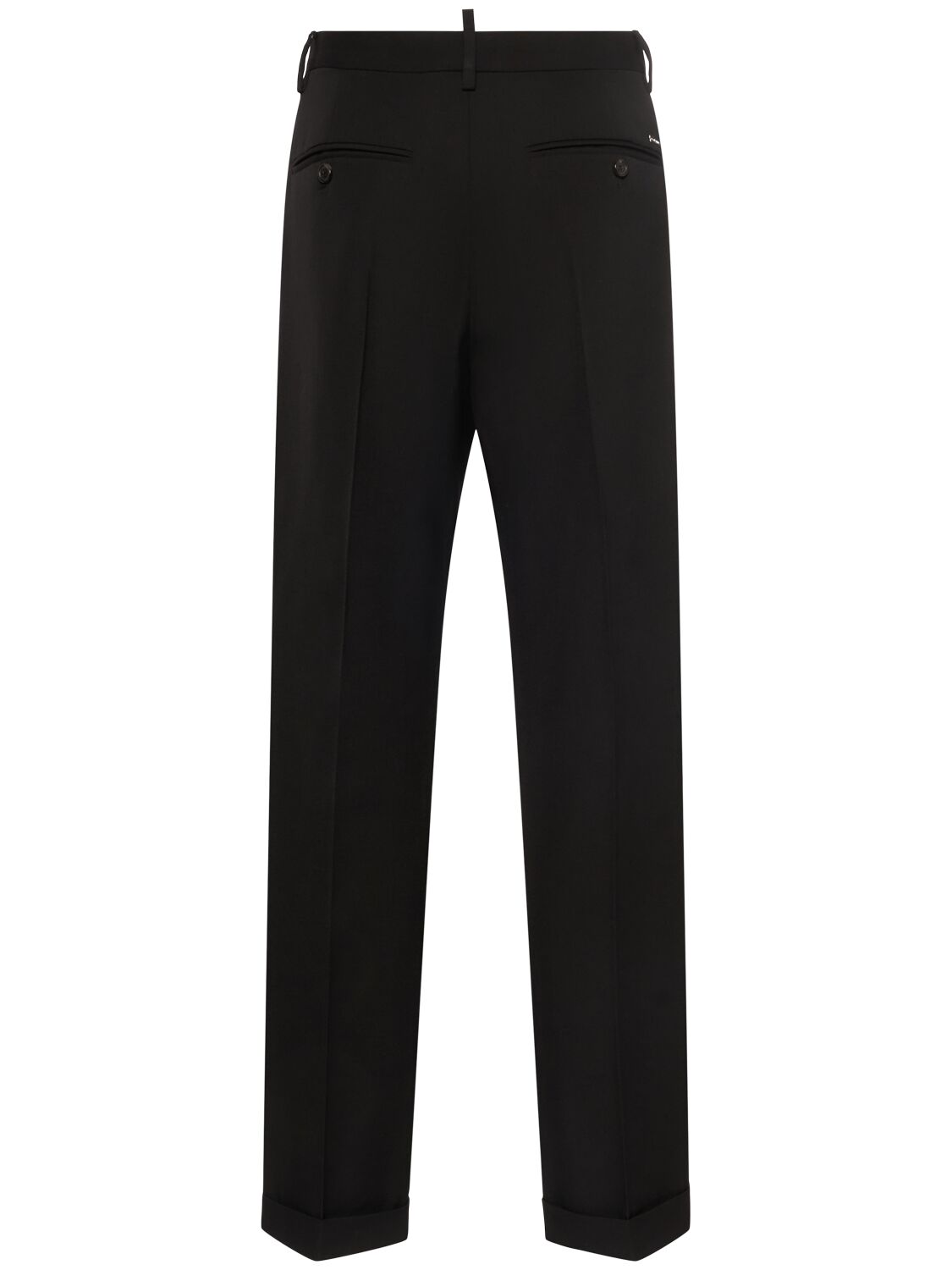 Shop Dsquared2 Tailored Wool Straight Pants In Black