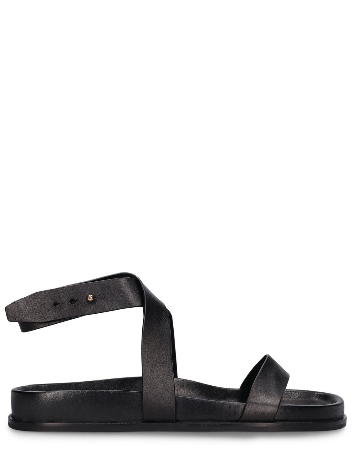 Totême 20mm The Leather Chunky Sandals In Black