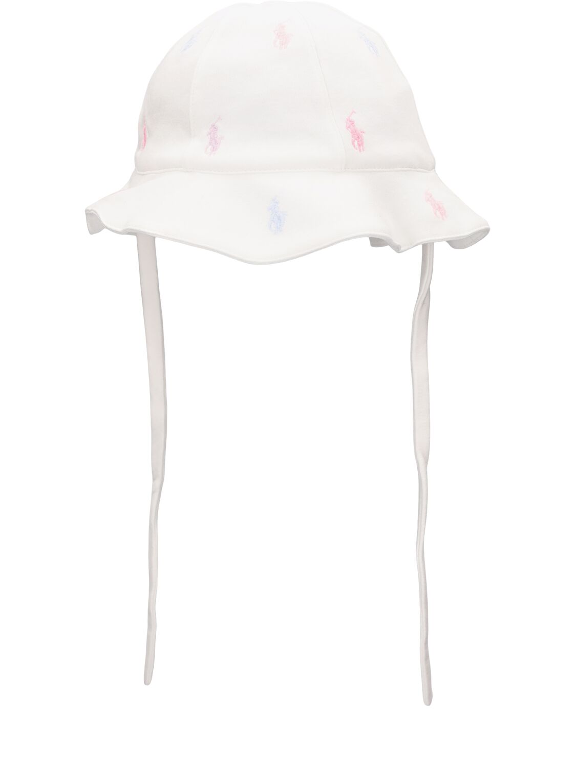 Ralph Lauren Babies' 刺绣棉质渔夫帽 In White