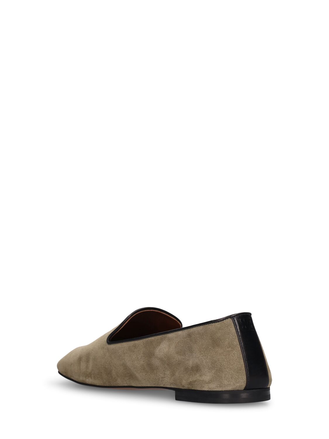 Shop Wales Bonner Suede Loafers In Military Green