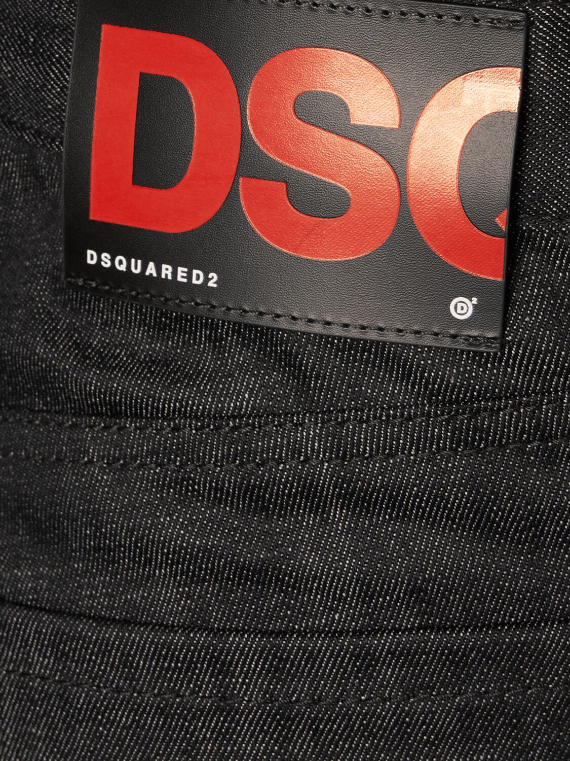 Shop Dsquared2 Boston High Rise Denim Straight Jeans In Black