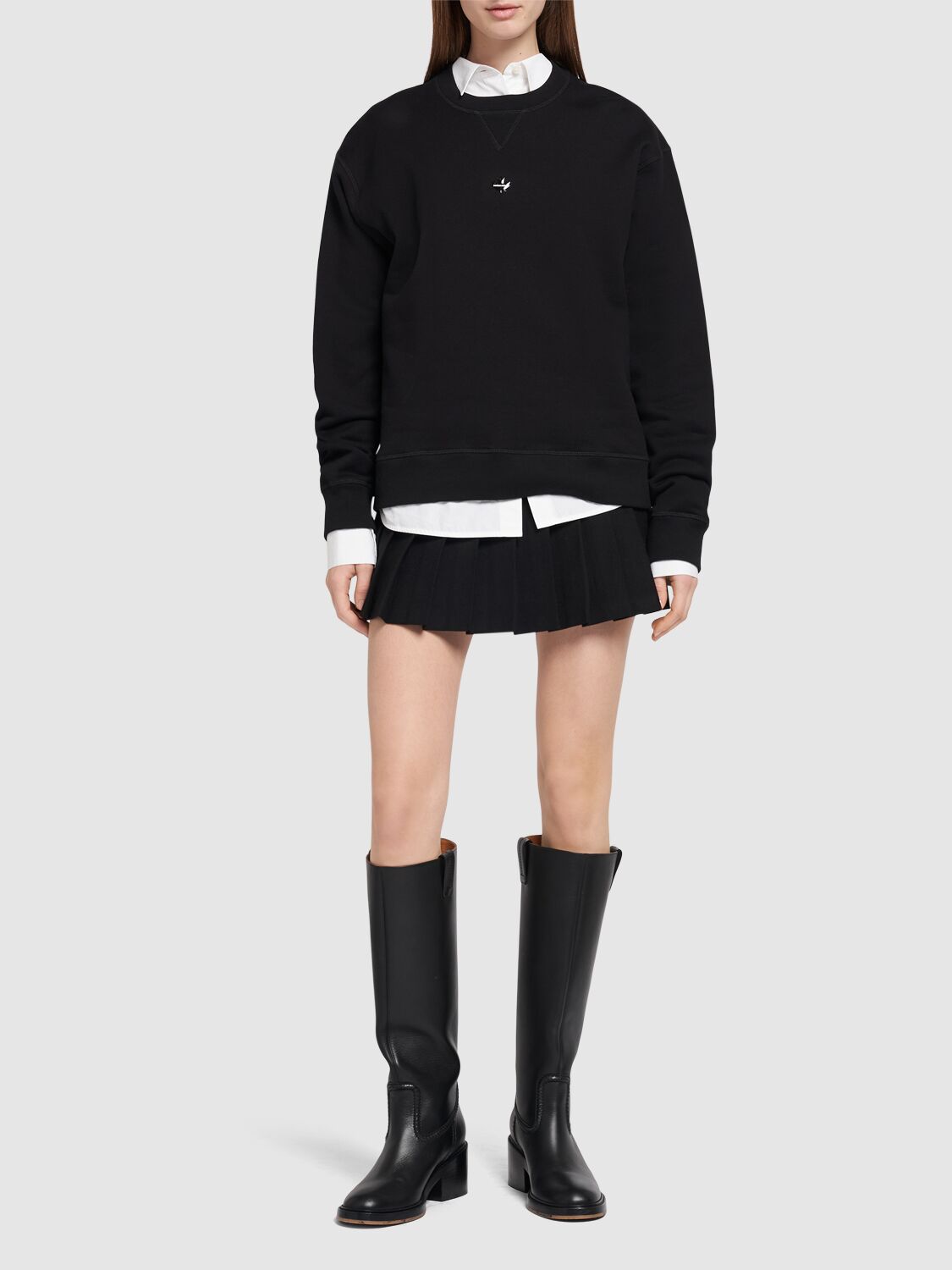 Shop Dsquared2 Brushed Cotton Sweatshirt In Black