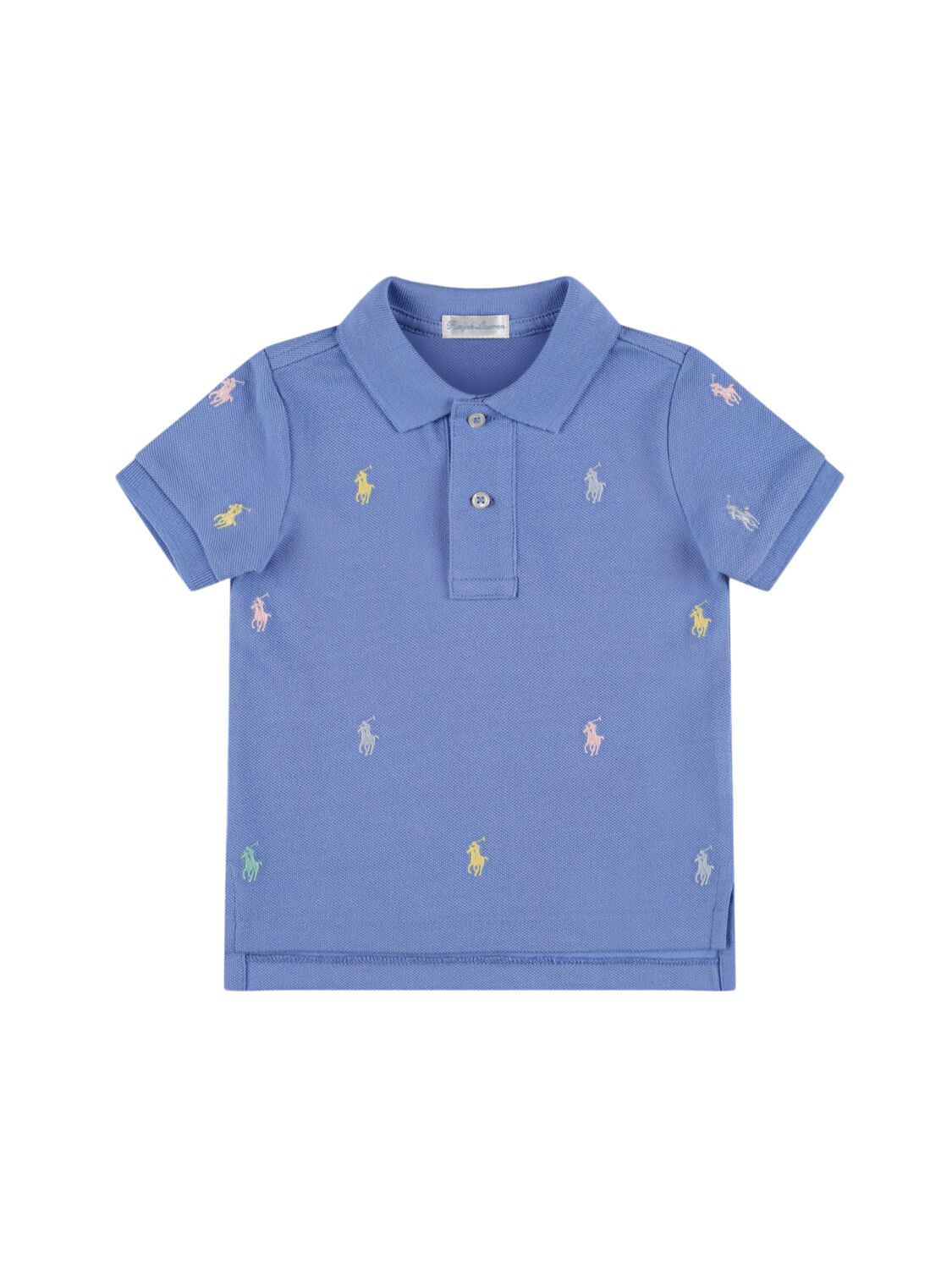 Ralph Lauren Kids' Logo Cotton Piquet Polo Shirt In Blue