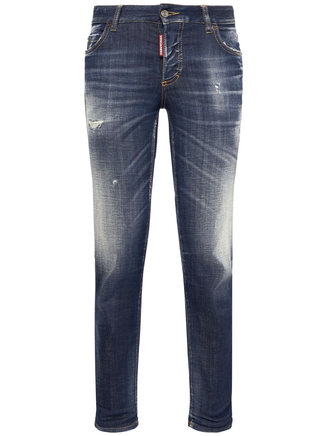 Dsquared2 Jennifer Low Rise Denim Skinny Jeans In Dark Blue