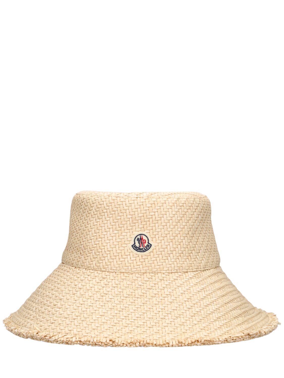 Moncler Raffia Bucket Hat In White