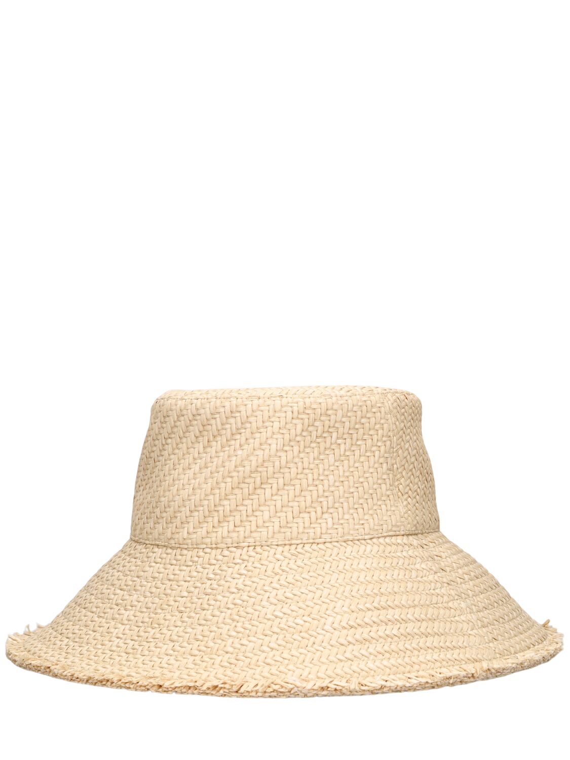 Shop Moncler Raffia Bucket Hat In White