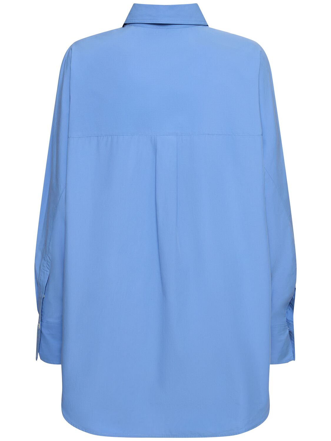 Shop Totême Kimono Sleeve Cotton Poplin Shirt In Blue