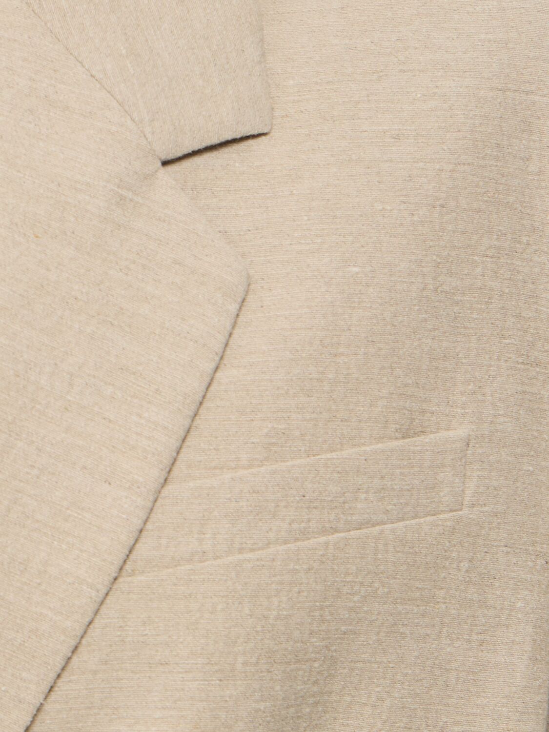 Shop Totême Tailored Suit Linen Blend Jacket In Beige