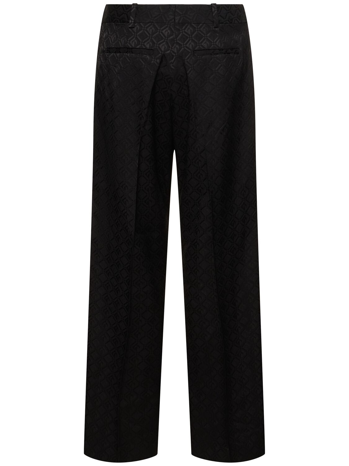 Shop Marine Serre Moon Diamant Jacquard Tailored Pants In Black