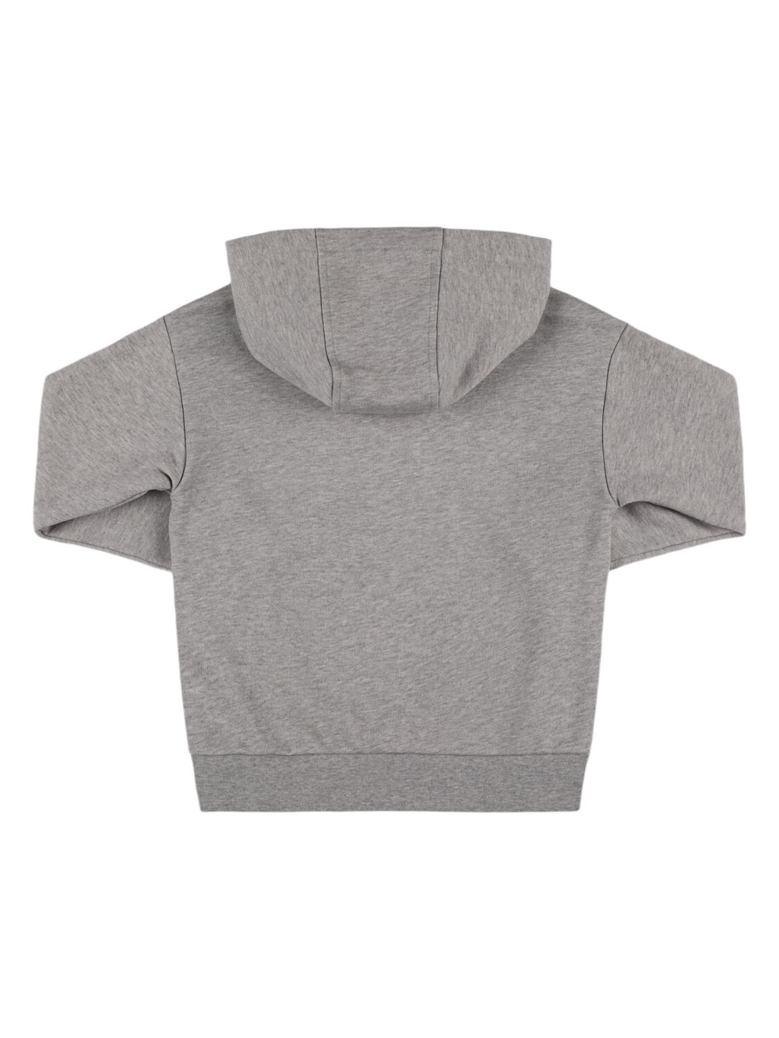 Shop Versace Embroidered Hooded Sweatshirt In Grey