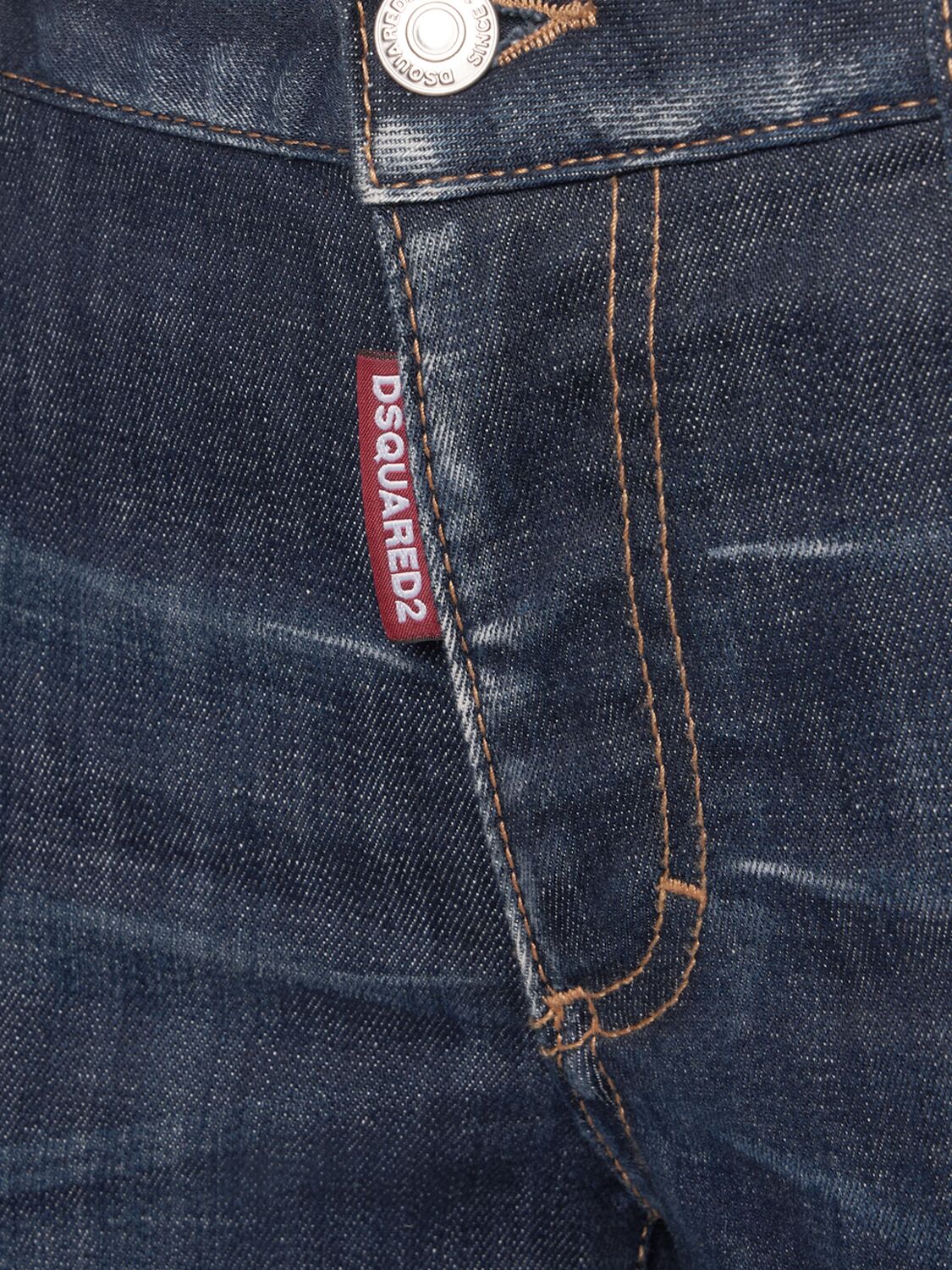 Shop Dsquared2 Medium Rise Denim Flared Jeans In Dark Blue