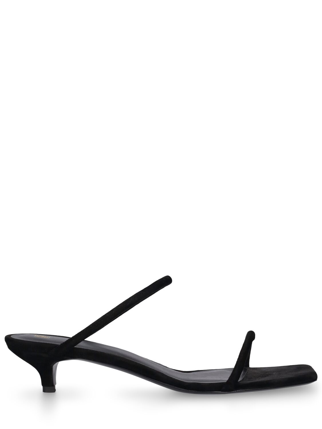 Totême 35mm The Minimalist Suede Sandals In Black