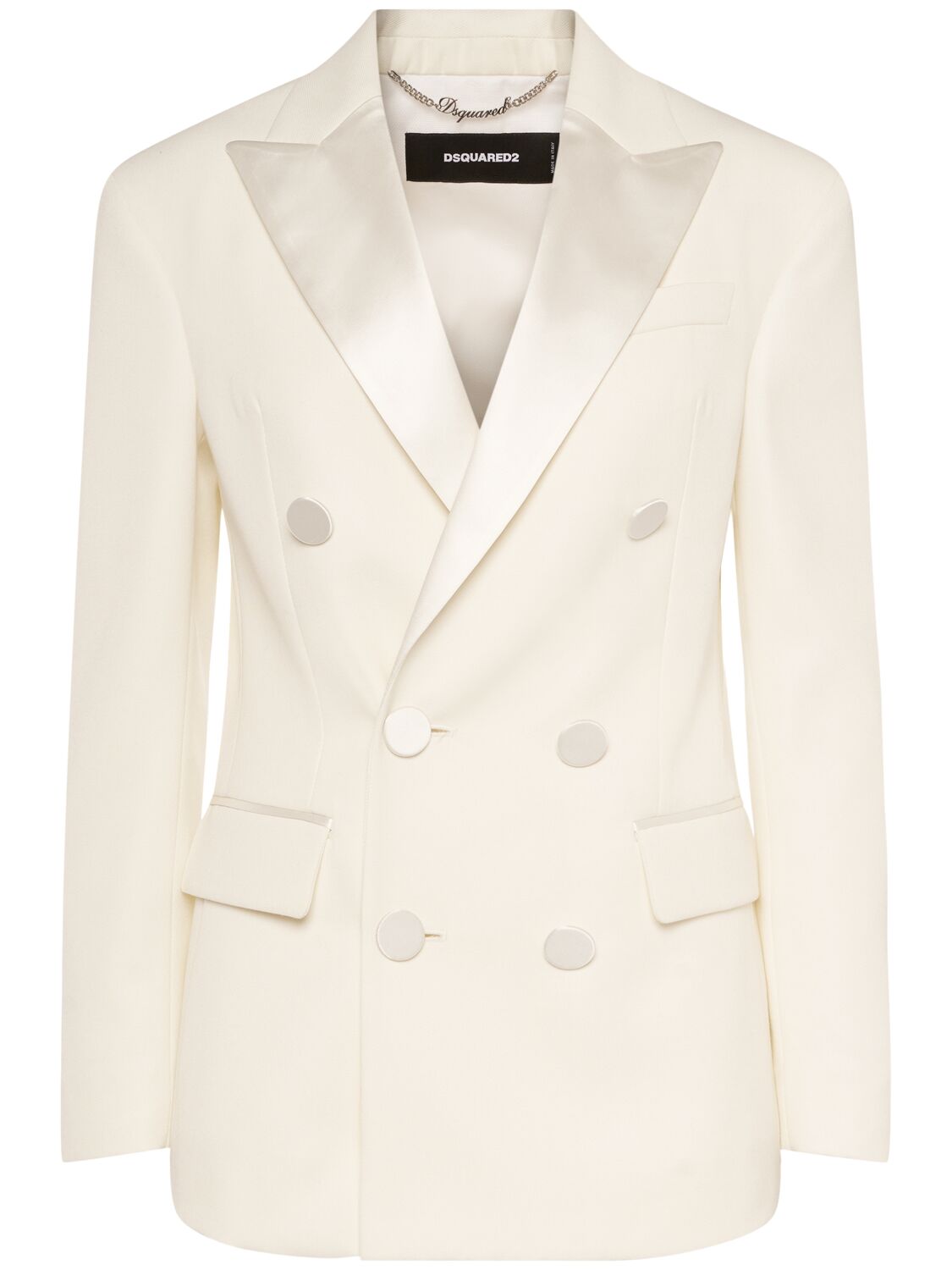 Dsquared2 Boston Wool Blend Twill Suit In White
