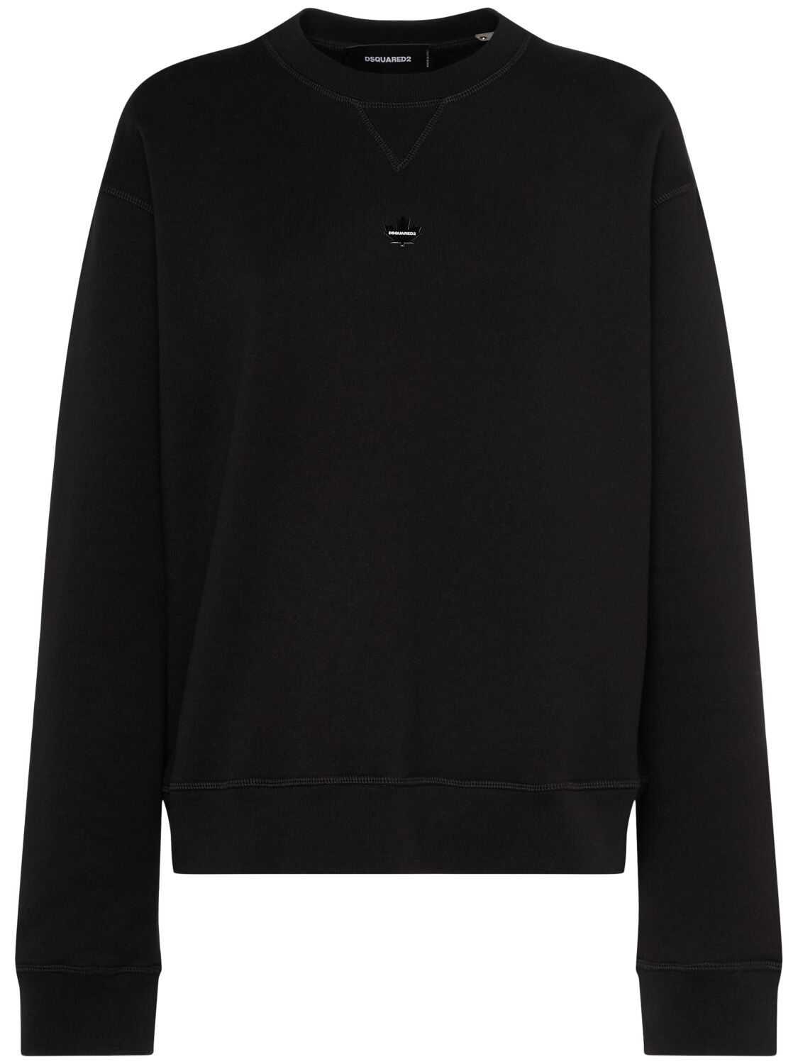 Dsquared2 Brushed Cotton Sweatshirt In Black