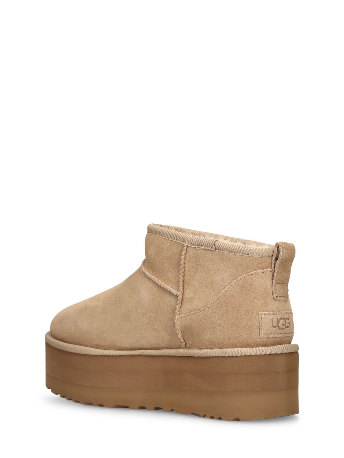 Shop Ugg 50mm Classic Ultra Mini Platform Boots In Sand