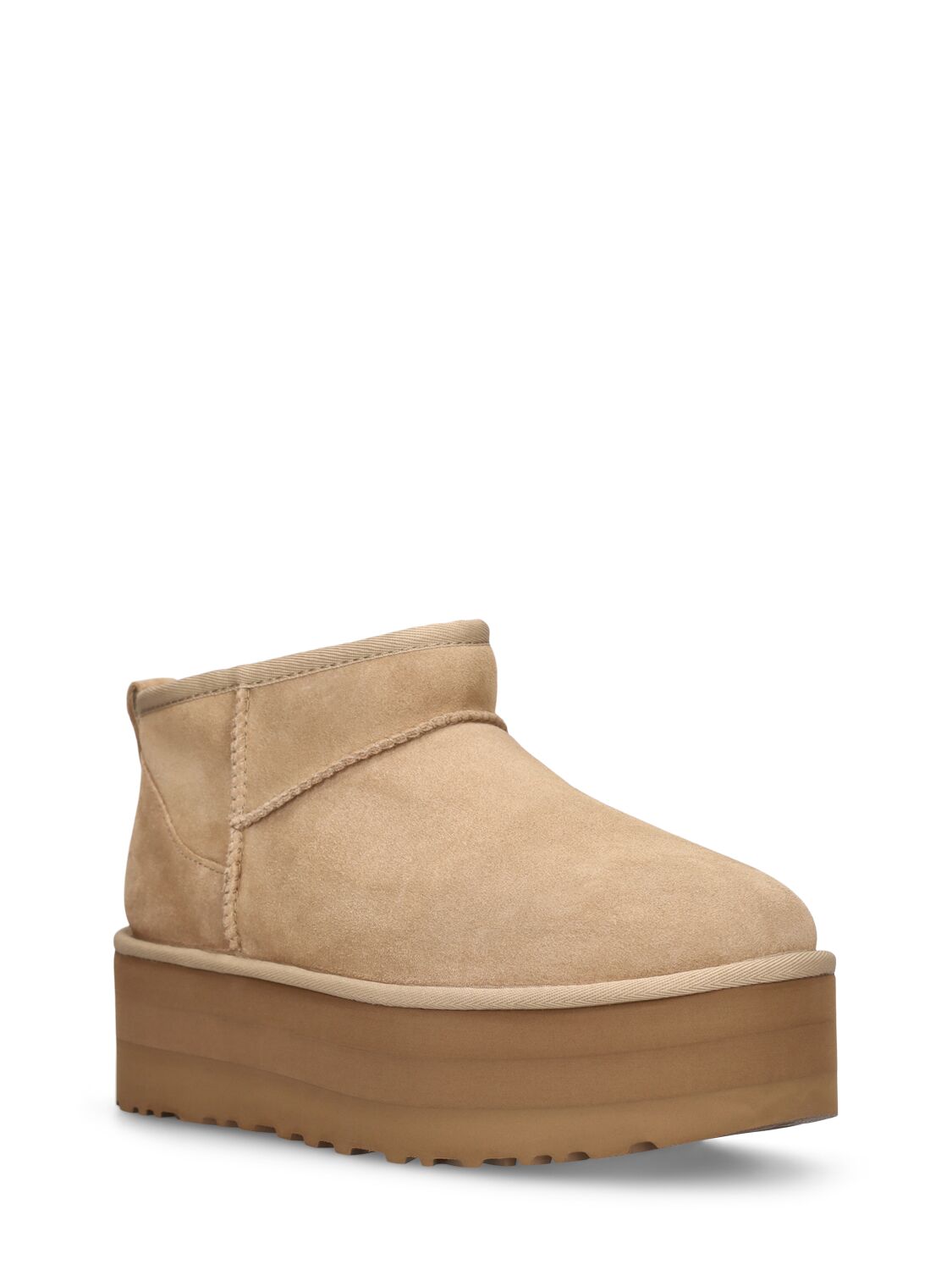 Shop Ugg 50mm Classic Ultra Mini Platform Boots In Sand