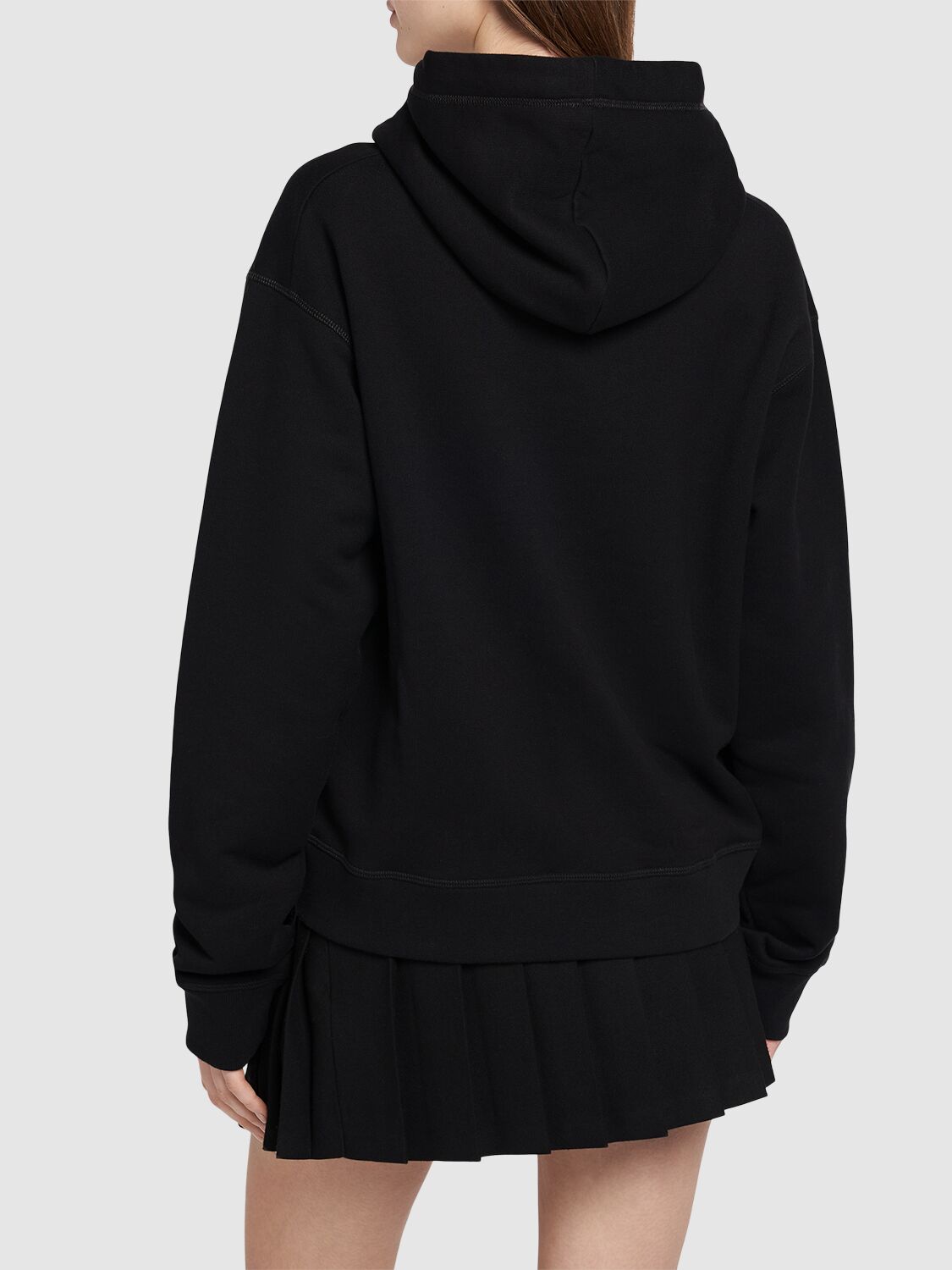 Shop Dsquared2 Brushed Cotton Hoodie In Black