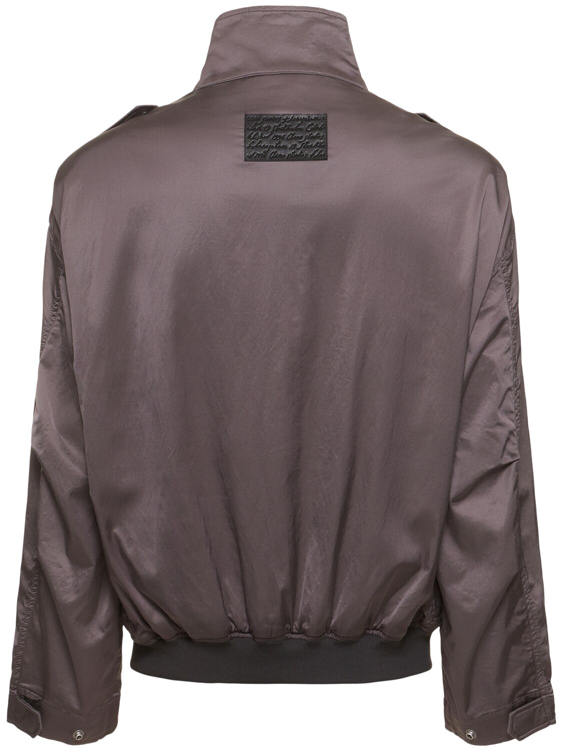 Shop Acne Studios Onten Cotton Blend Satin Casual Jacket In Grey