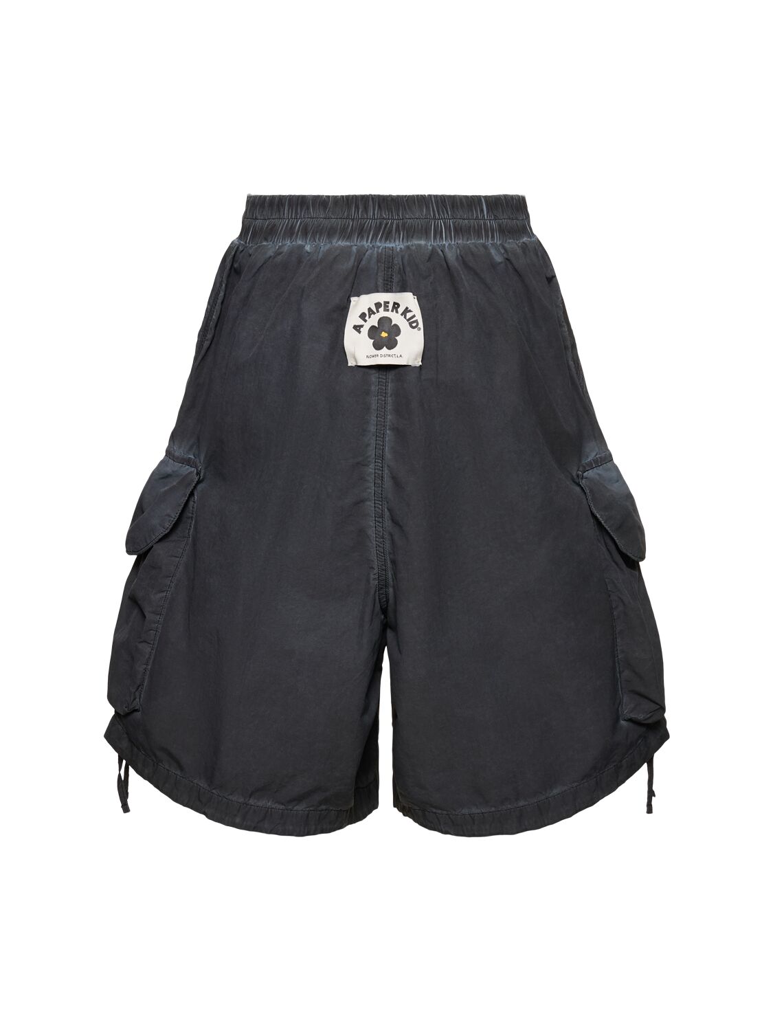 Shop A Paper Kid Unisex Nylon Cargo Shorts In Black
