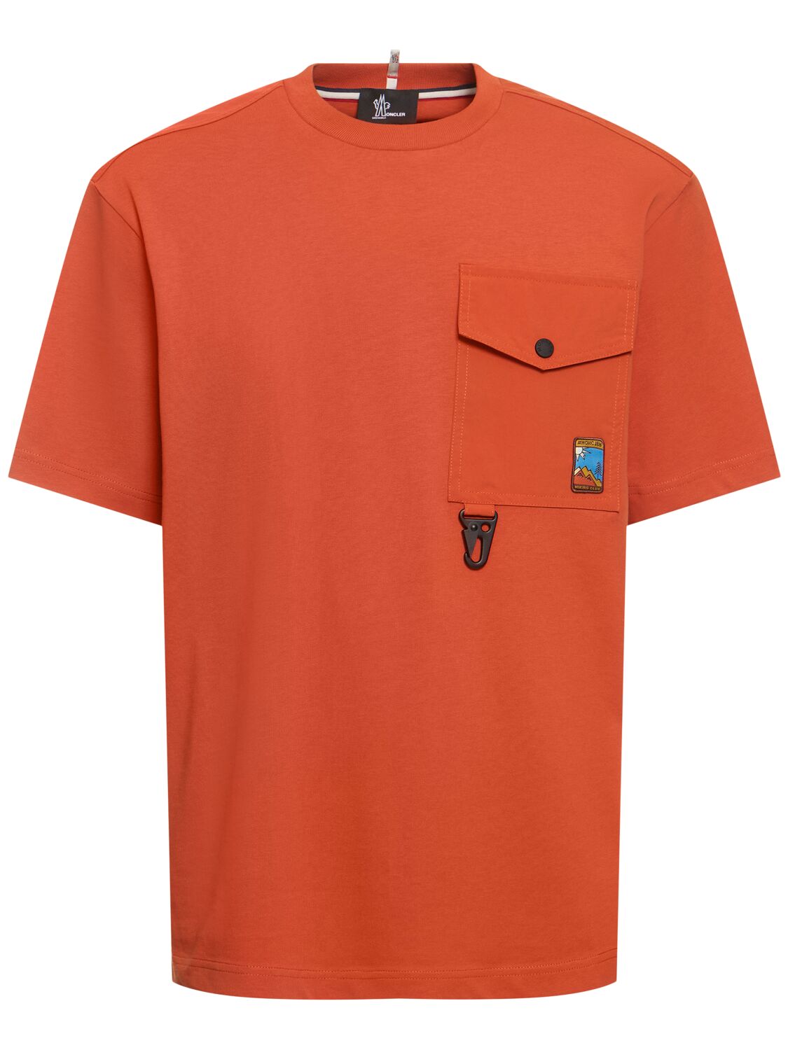 Moncler Logo棉质t恤 In Orange