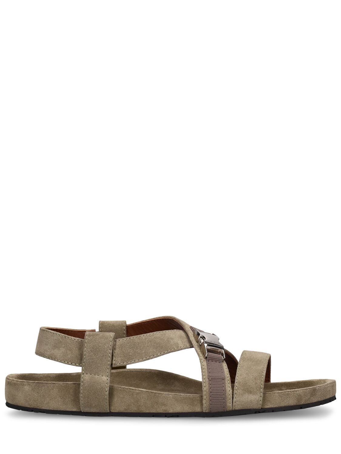 Shop Wales Bonner Active Suede Sandals In Military Green