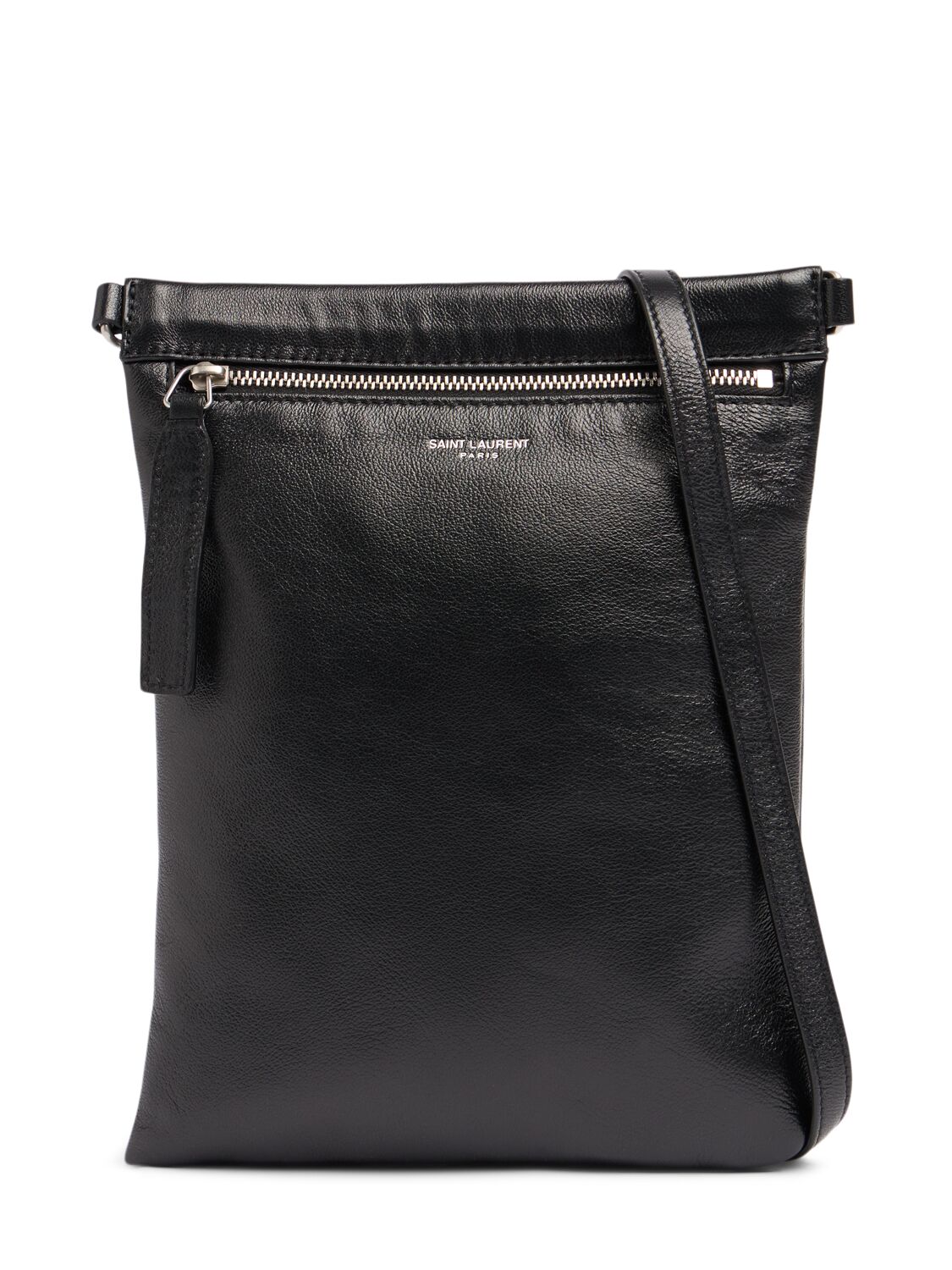 Sid Flat Leather Crossbody Bag