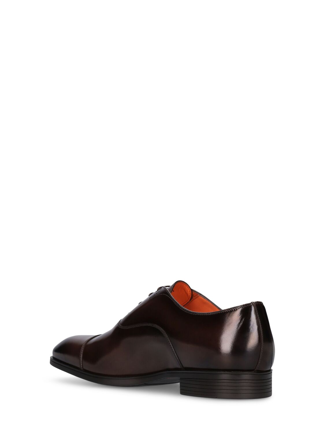 Shop Santoni Backyard Leather Lace-up Shoes In Dark Brown