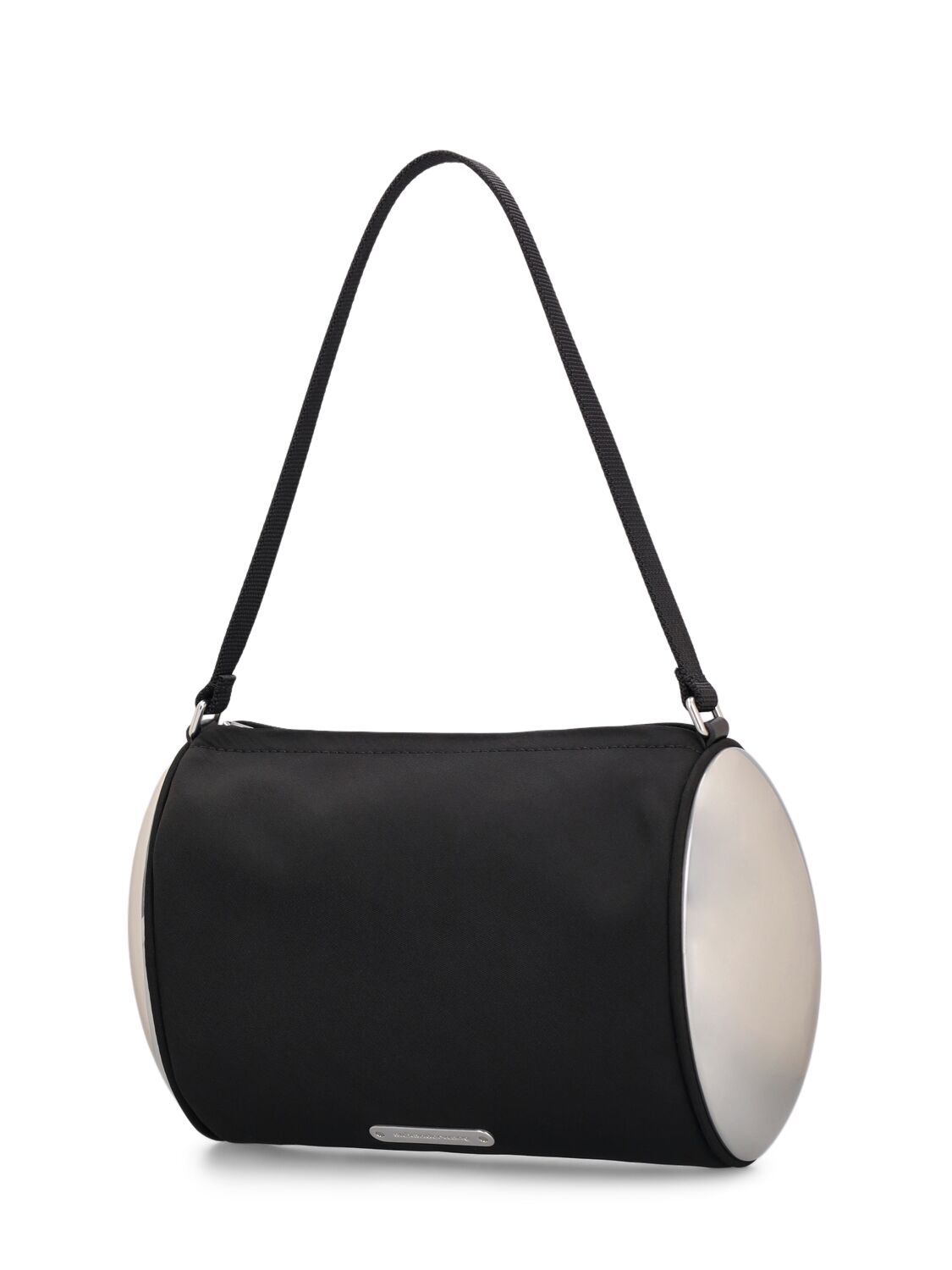 Shop Alexander Wang Dome Barrel Nylon Twill Shoulder Bag In Black